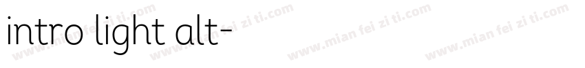intro light alt字体转换